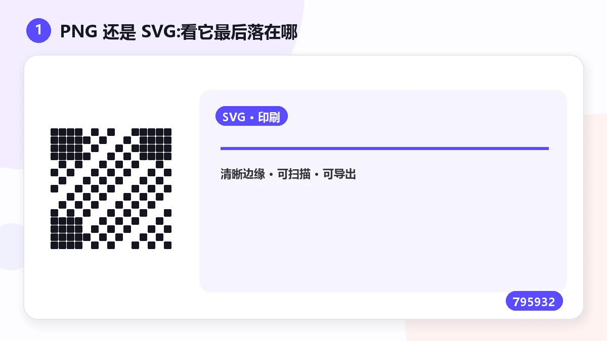 QR-code voor print — PNG of SVG, welk formaat, en welk foutcorrectieniveau — visual 1