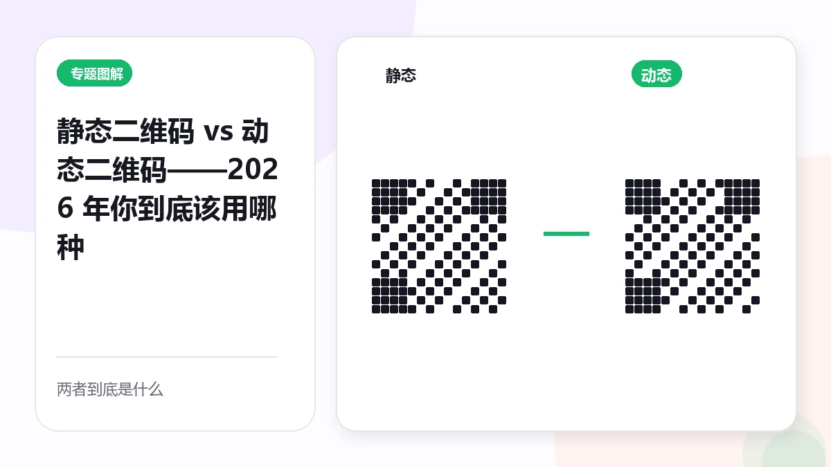 Static laban sa Dynamic na QR Code — Alin ang Talagang Gusto Mo sa 2026