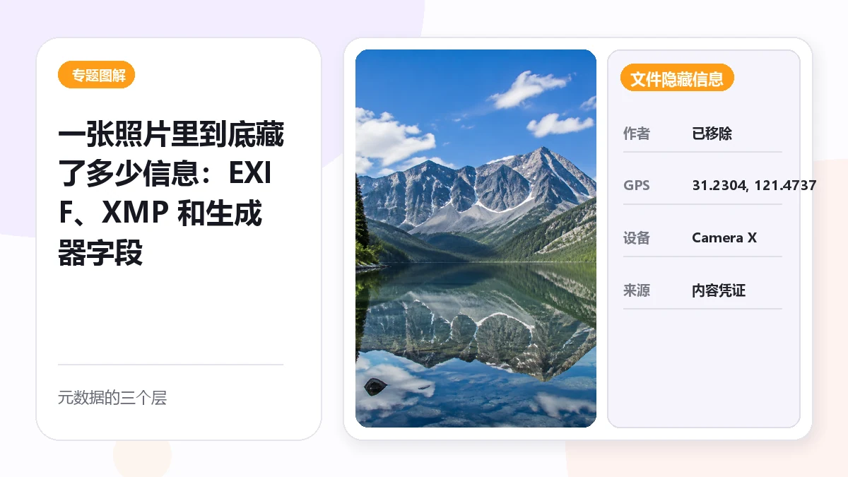 一张照片里到底藏了多少信息:EXIF、XMP 和生成器字段