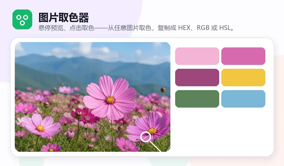 Selettore colore da immagine visual example