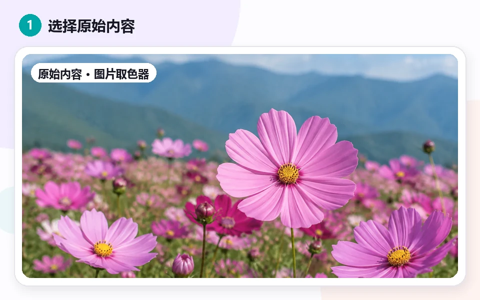 Selettore colore da immagine: 1 · Choose input