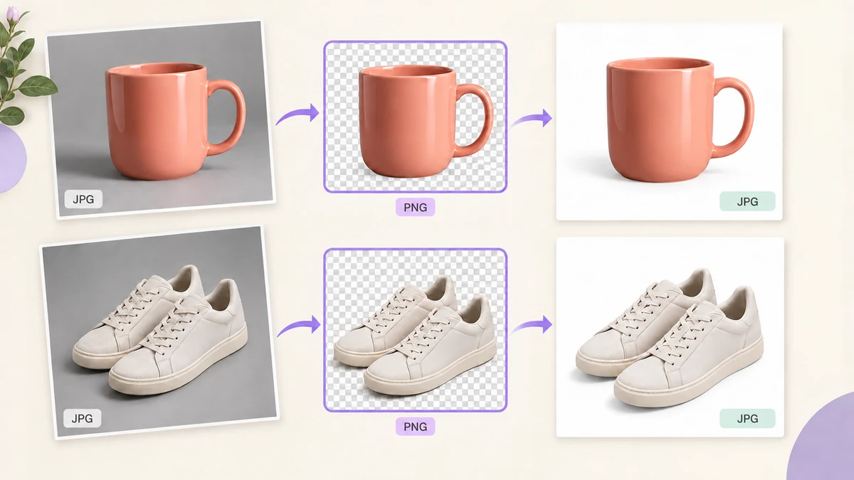 Cutout first, then uniform size and compression