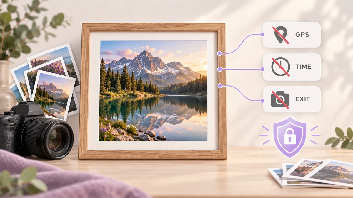 EXIF data in a photo: location, time, device