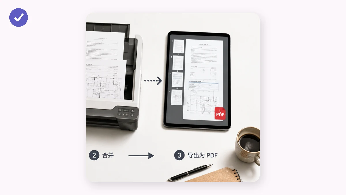 怎么把扫描件按顺序合并成一个PDF — visual 2
