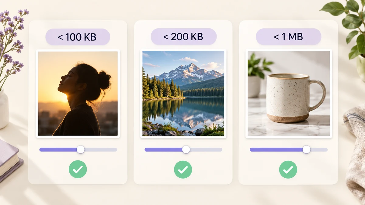 Common limits and the pixel, format and quality settings that hit them