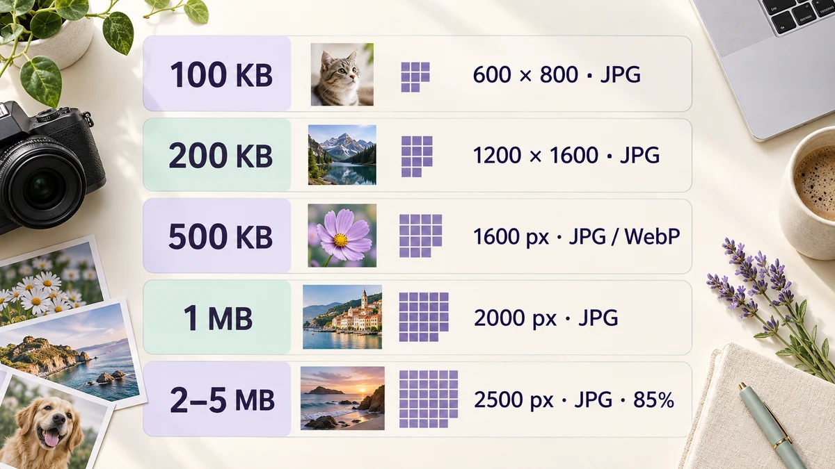 Common upload limits and recommended settings