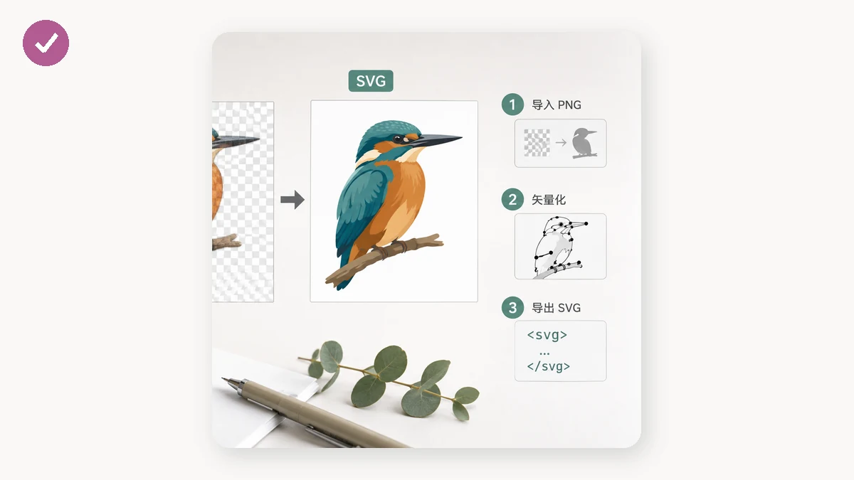 كيفية تحويل شعار PNG إلى SVG (2026) — visual 2