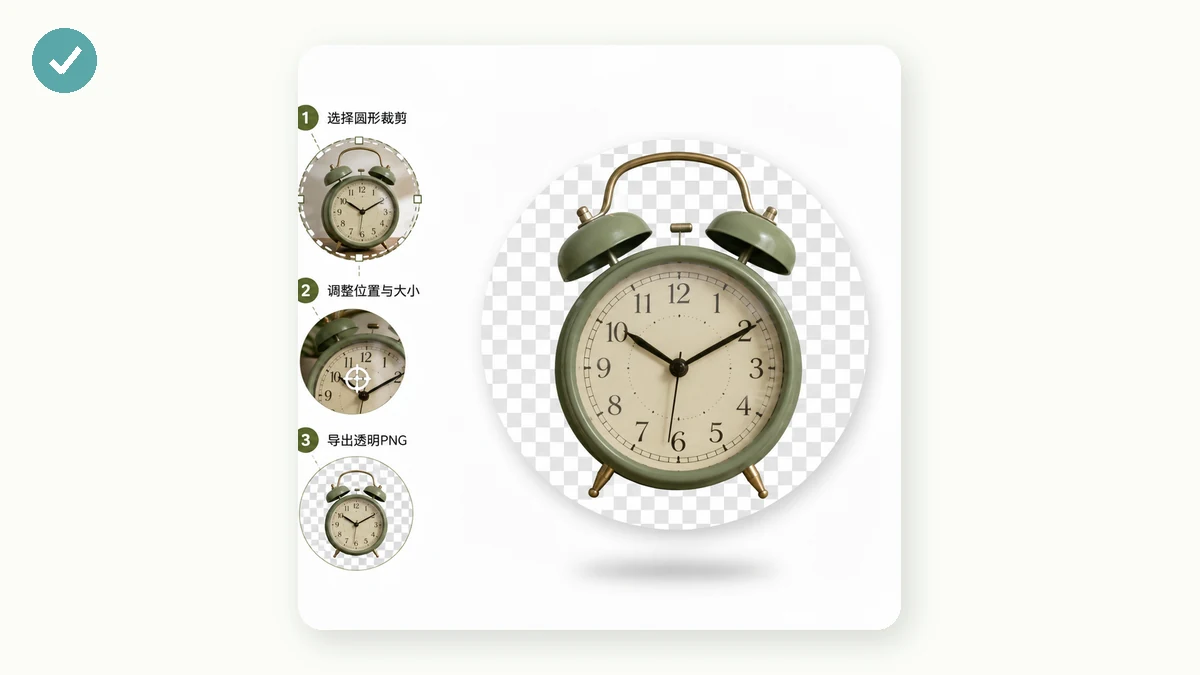 قصّ صورة إلى دائرة بخلفية شفافة (PNG) — visual 2