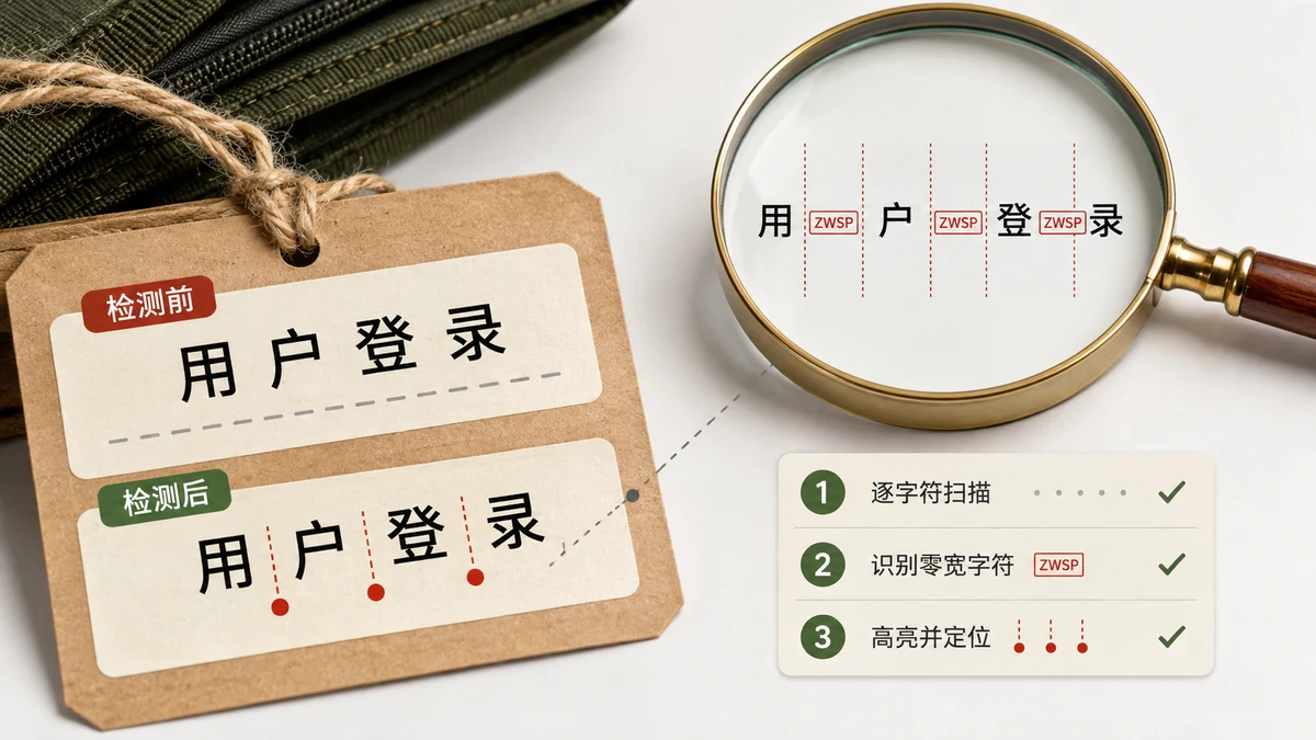 零宽字符与隐形字符：怎么发现、怎么清除