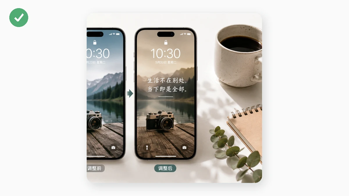 "如何制作文字壁纸：一份简单的金句壁纸教程" — visual 2