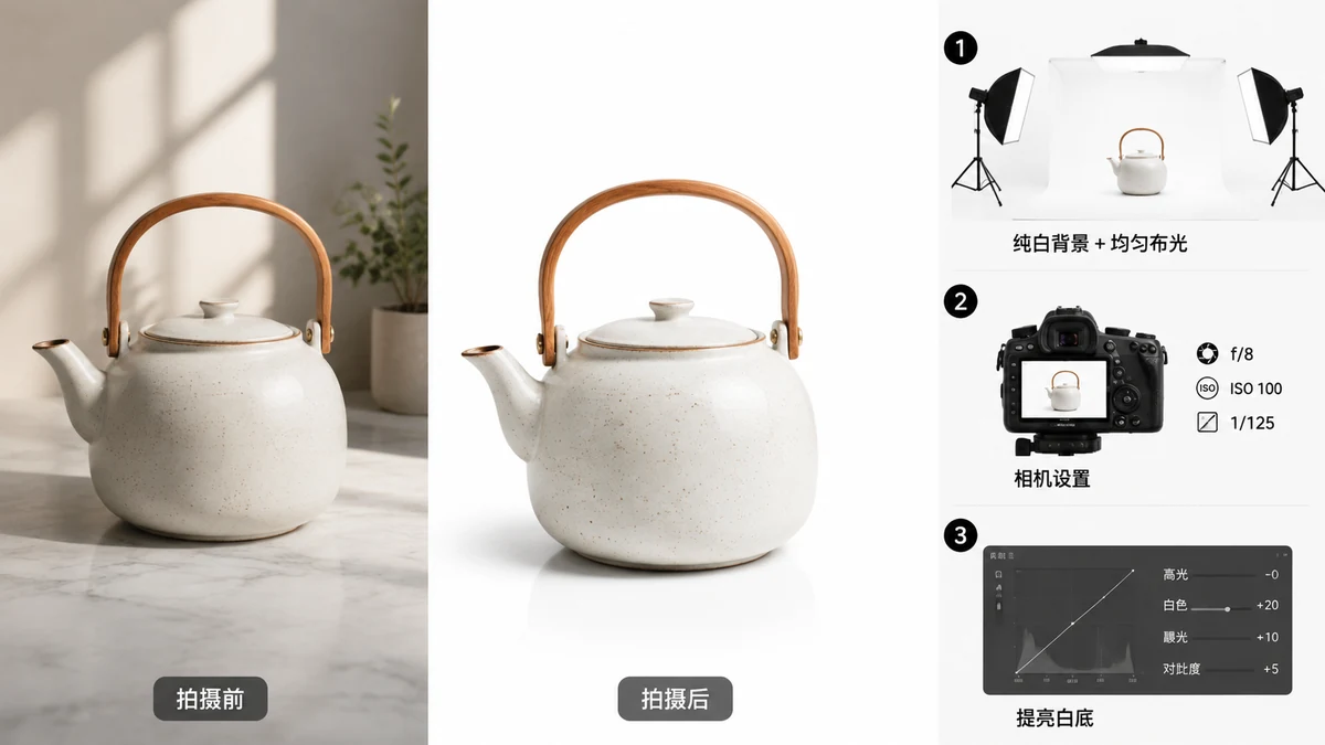 如何制作白底产品图（无需影棚）