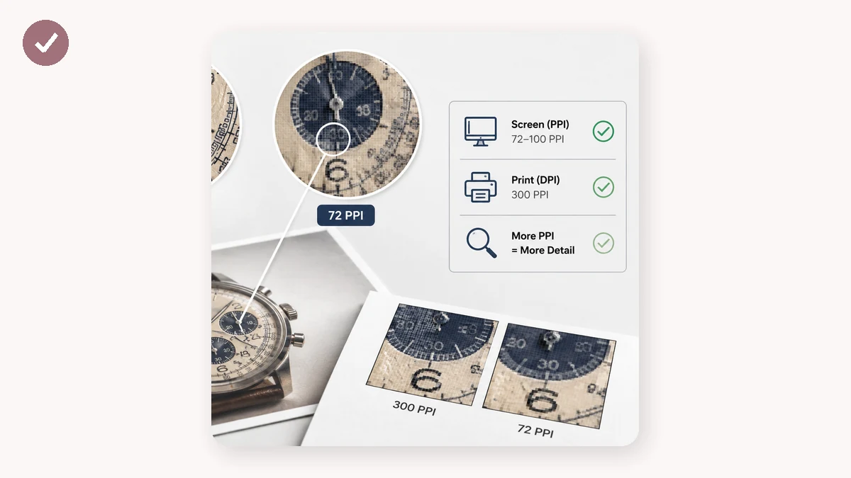 Image Resolution Explained: Pixels, DPI, and PPI (and When Each Matters) — visual 2