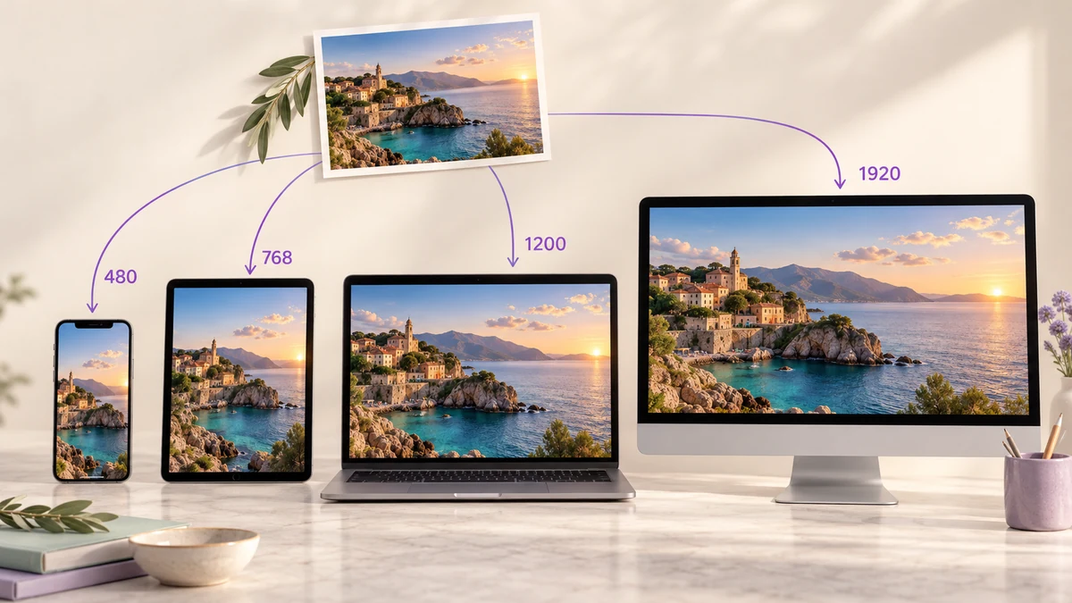 Four width breakpoints cover nine in ten devices