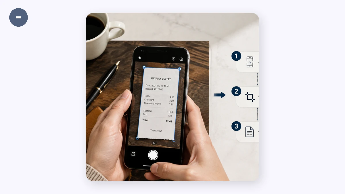 Scansiona documenti in PDF con il telefono — in privato, senza app — visual 1