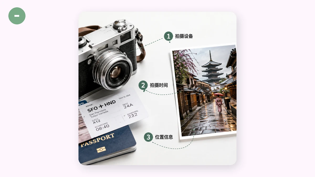 "一张照片里到底藏了多少信息:EXIF、XMP 和生成器字段" — visual 1