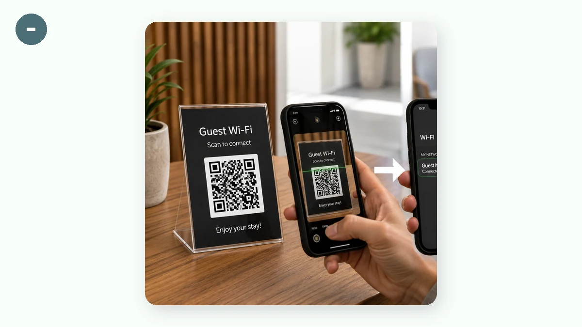 Make a Wi-Fi QR Code for Guests — Café, Airbnb, or the Kitchen Fridge — visual 1