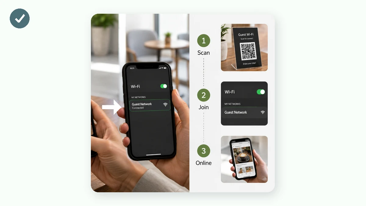 Make a Wi-Fi QR Code for Guests — Café, Airbnb, or the Kitchen Fridge — visual 2