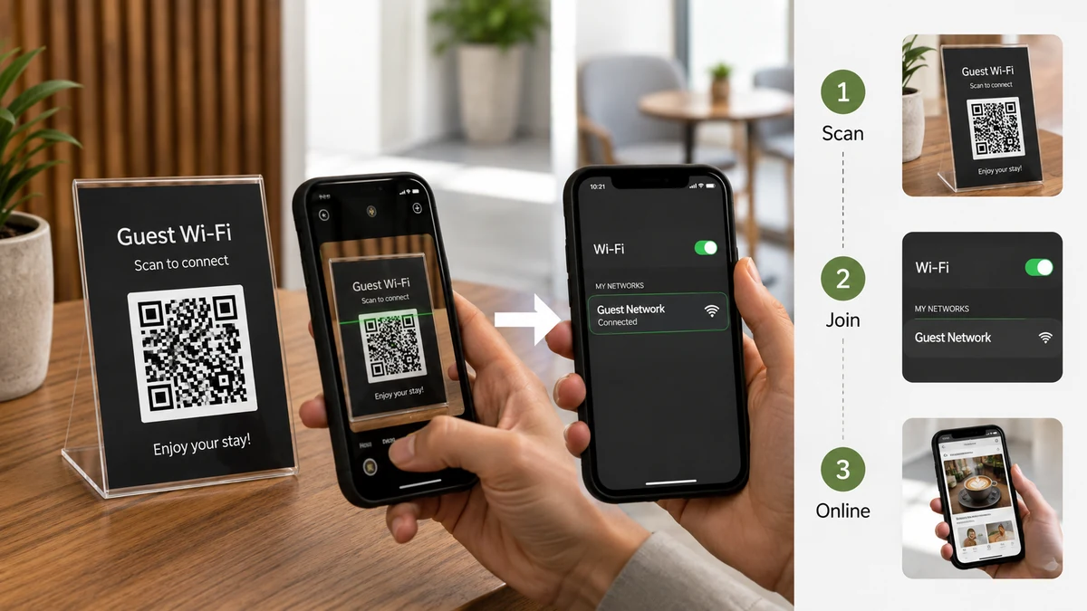 给客人做一张 Wi-Fi 二维码——咖啡馆、民宿、还是自家冰箱上