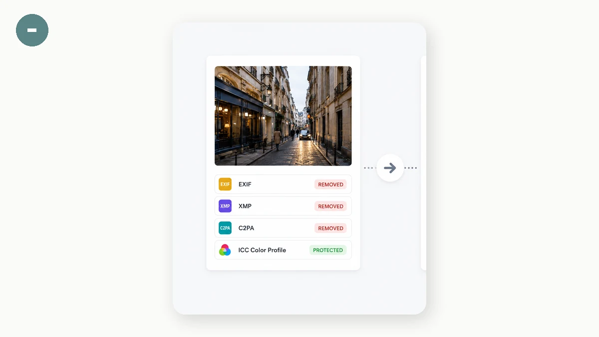 Image metadata & C2PA remover · 1 · Choose input