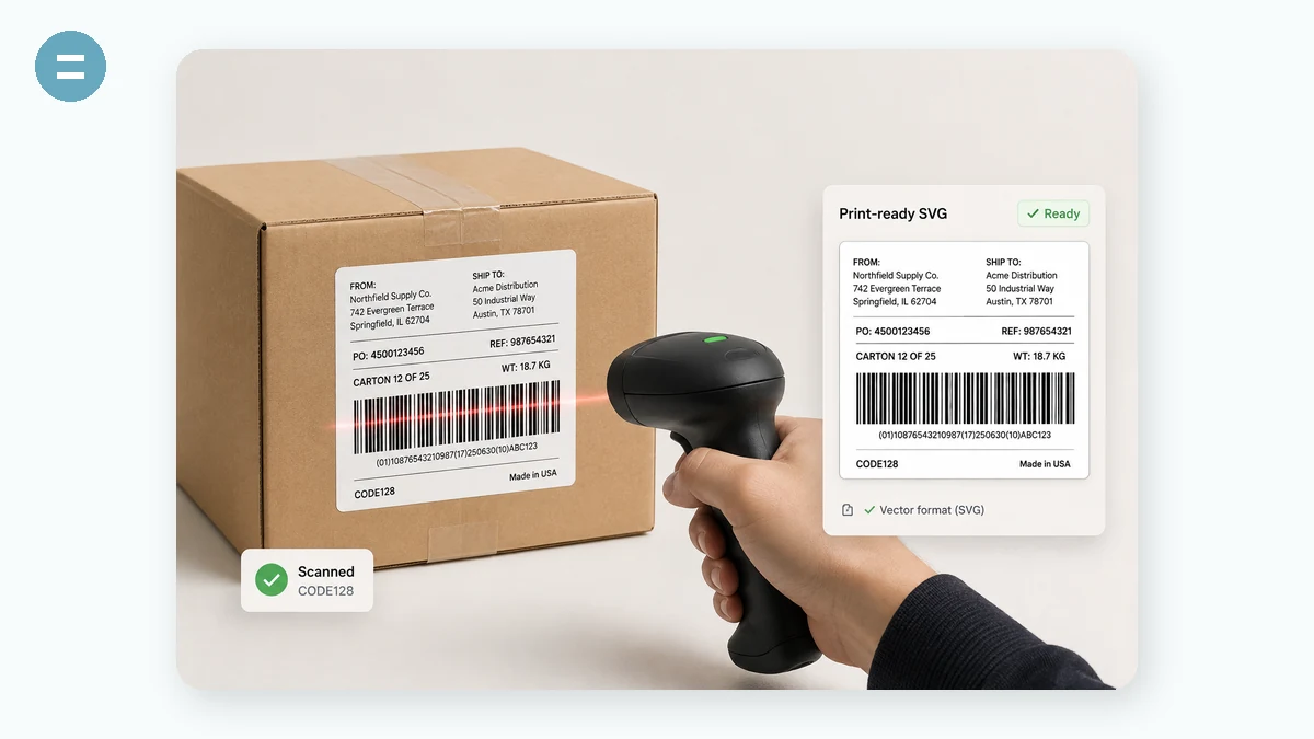 Barcode Generator: 2 · Adjust and process