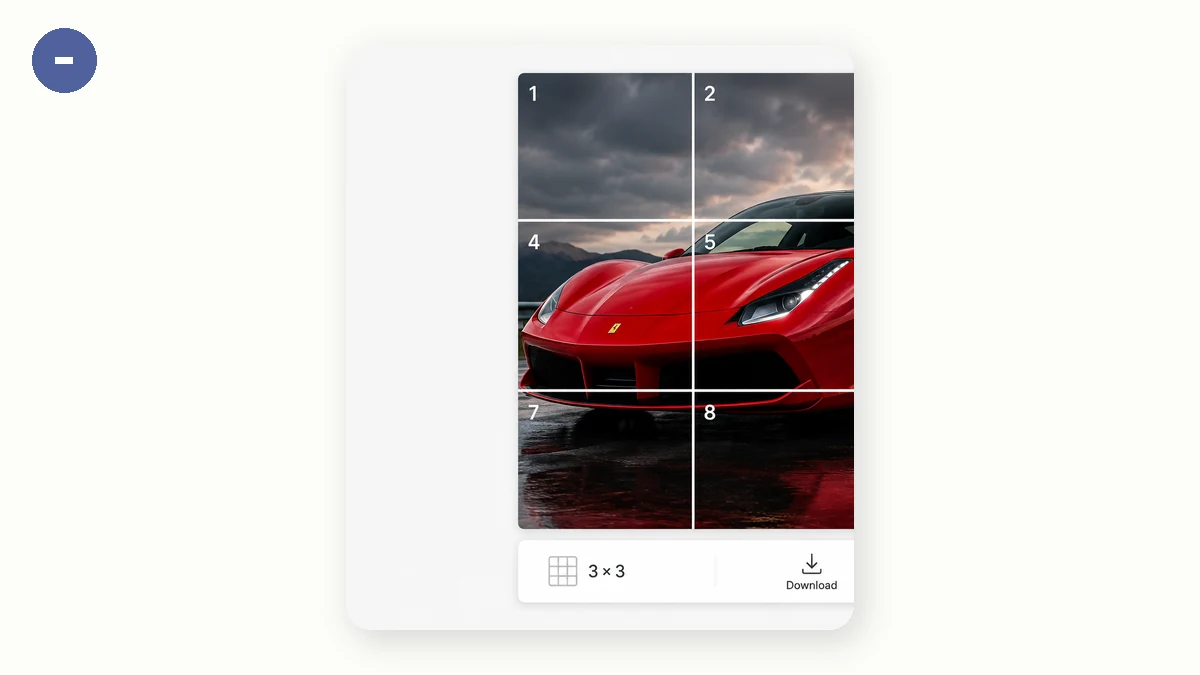 9-Grid Photo Splitter: 1 · Choose input