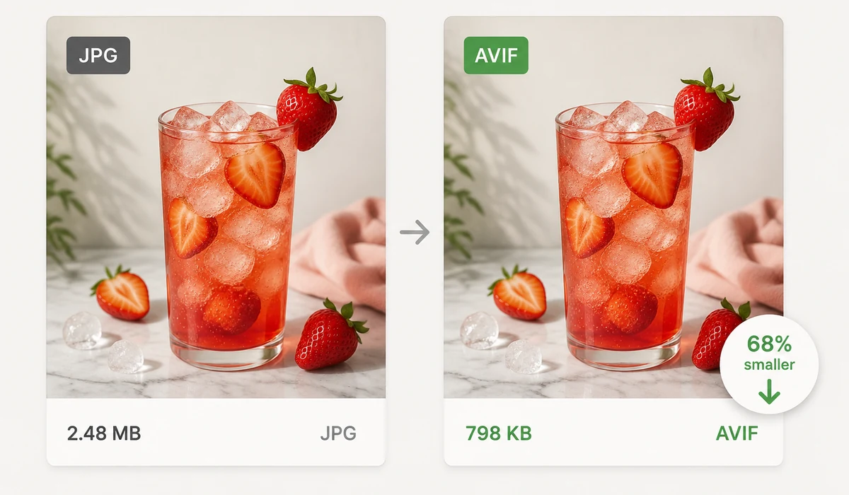 JPG 转 AVIF visual example