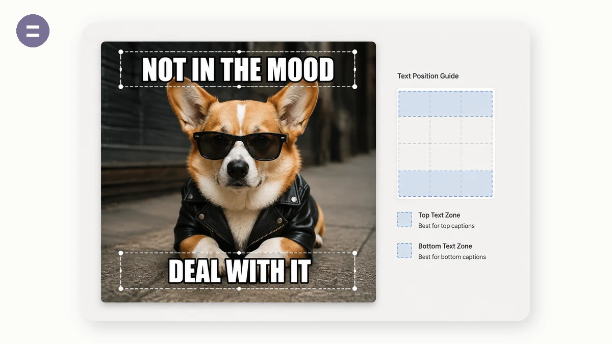 Meme Generator: 2 · Adjust and process