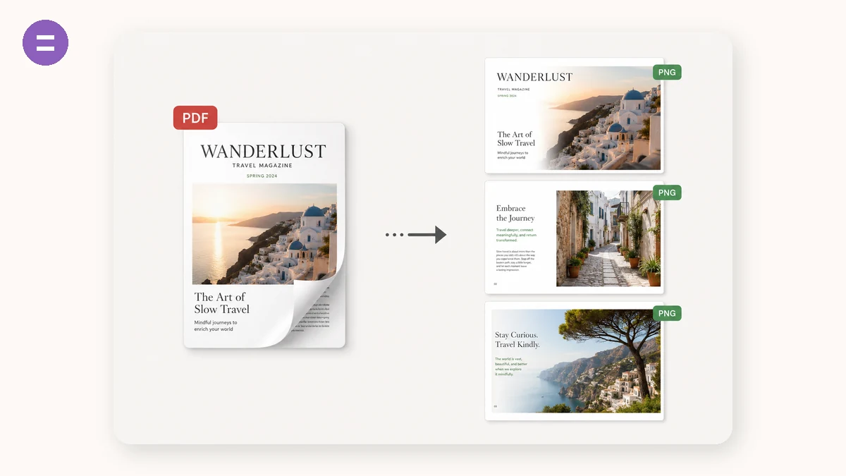 PDF to Images: 2 · Adjust and process