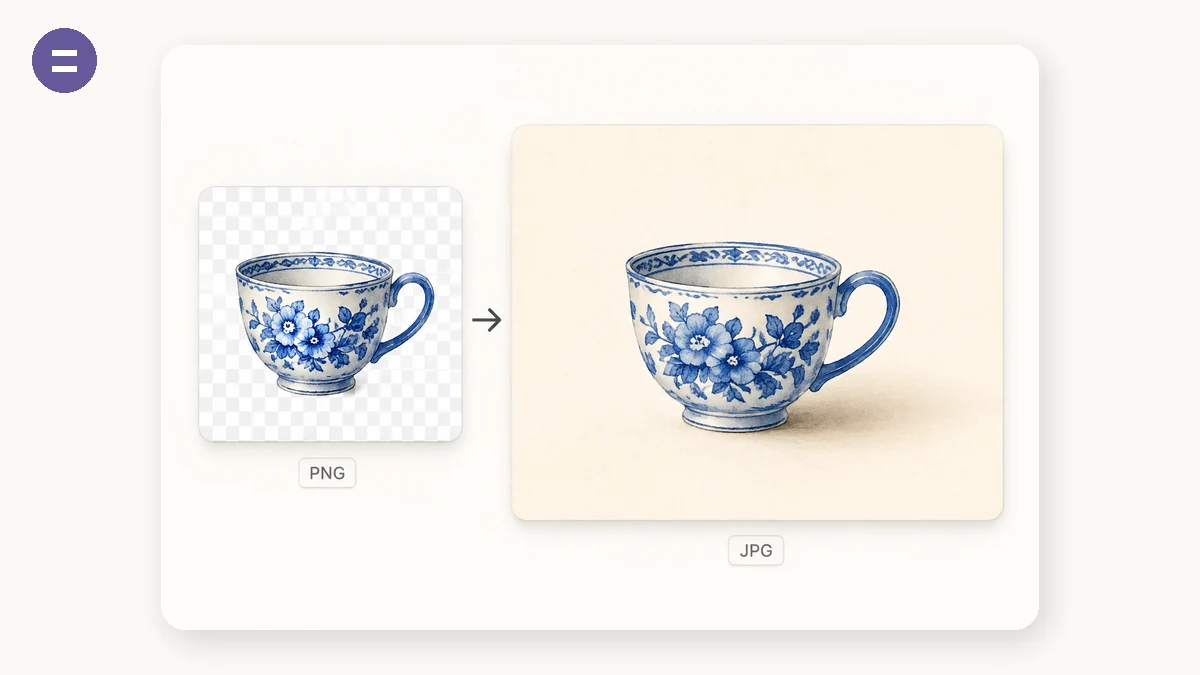 PNG to JPG: 2 · Adjust and process